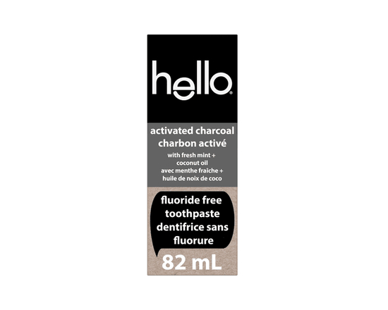 hello Epic Whitening Fluoride Free Activated Charcoal Toothpaste, Mint, 82 ml - 82 mL