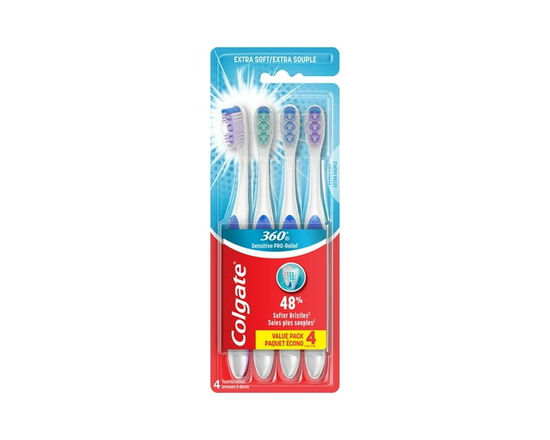 Colgate 360 Sensitive Pro Relief Toothbrush Value Pack, Ultra Soft