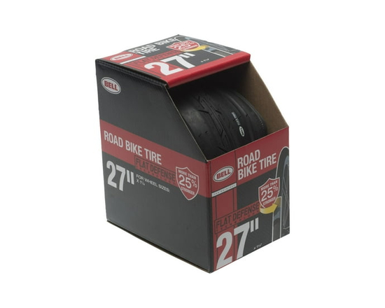 Bell Sports Road Bike Tire with Flat Defense 27" x 1.25"