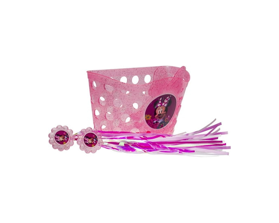 Bell Sports Panier de vélo moulé rose 3D et banderoles Minnie