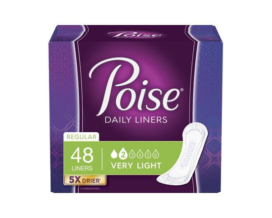 Poise Incontinence Panty Liners, Very Light Absorbency - Regular