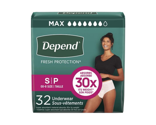 Depend Fresh Protection Adult Incontinence Underwear for Women, Disposable, Blush, L, 28 ct - S