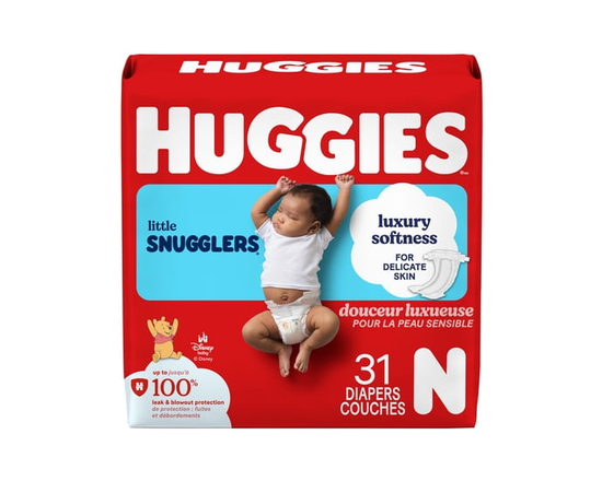 Couches Huggies Little Snugglers, Jumbo Pack, Taille Prématurés - 2