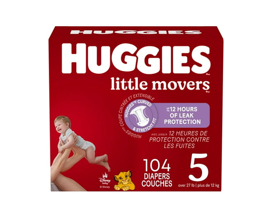 Huggies Little Movers Baby Diapers, Mega colossal pack, Size 7 (41+ lbs), 68 Count