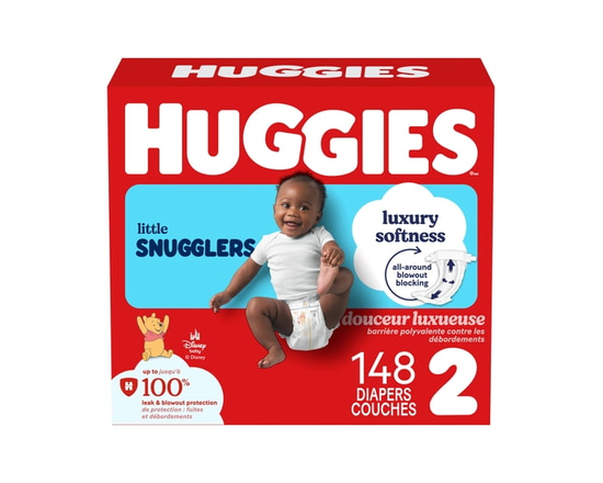 Huggies Little Snugglers Couches pour Bébés, Taille 2 (12-18 lbs)