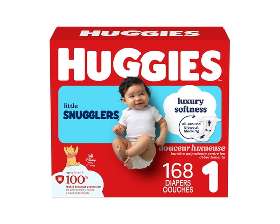Huggies Little Snugglers Baby Diapers, Size 1 (8-14 lbs)