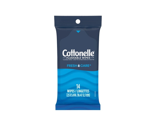 Cottonelle Fresh Care Lingettes Humides Jetables dans les Toilettes de Voyage