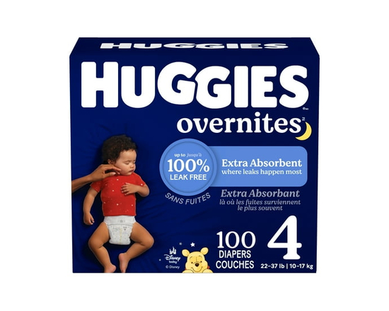 Huggies Overnites Nighttime Baby Diapers, Size 7 (41+ lbs), 60 Count