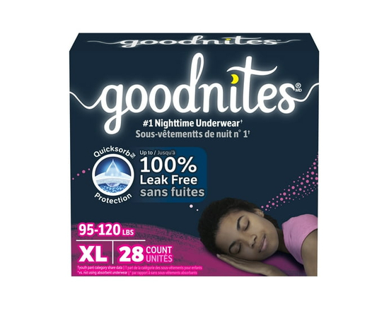 Goodnites Girls Nighttime Bedwetting Underwear, S/M (43-68 lbs), 44 Count (Select for More)