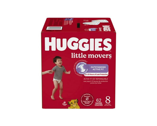 Huggies Little Movers Baby Diapers, Mega colossal pack, Size 7 (41+ lbs), 68 Count