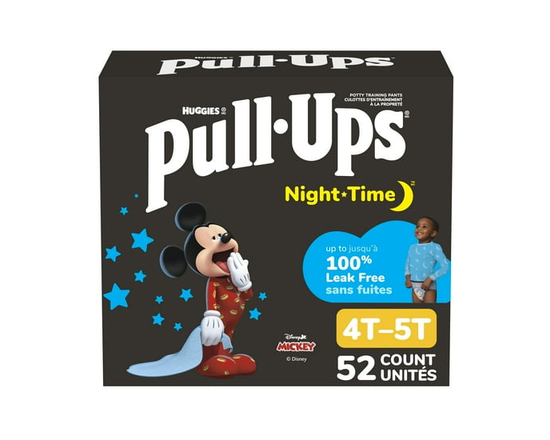 Sous-vêtements d’entraînement Night Time de Pull-Ups, Emballage Giga, Taille 2T-6T