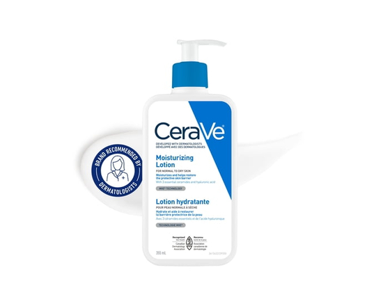 CeraVe Daily Moisturizing Lotion, Lightweight Face and Body Lotion with Ceramides for Normal to Dry Skin, 562mL - 355 mL
