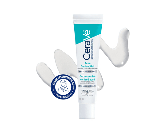 CeraVe Gel Contrôle de l'Acné, Traitement avec 2 % d'Acide Salicylique et AHA pour Visage, 40 ml - 40 ml