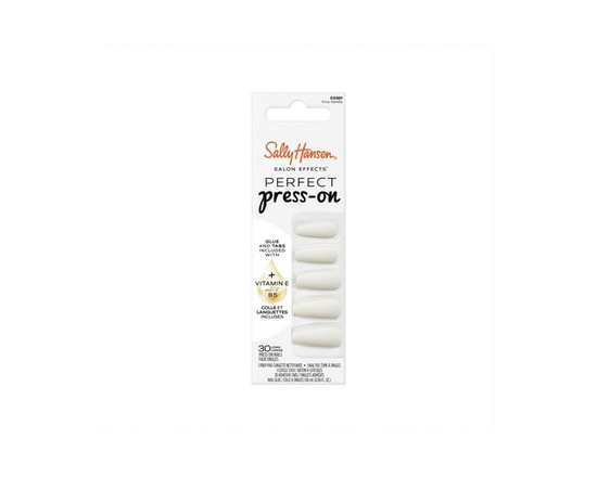 Faux ongles à coller Salon Effects Perfect Press Ons, Manucure sans danger, Faciles à appliquer (Viva Vanilla - Co301)