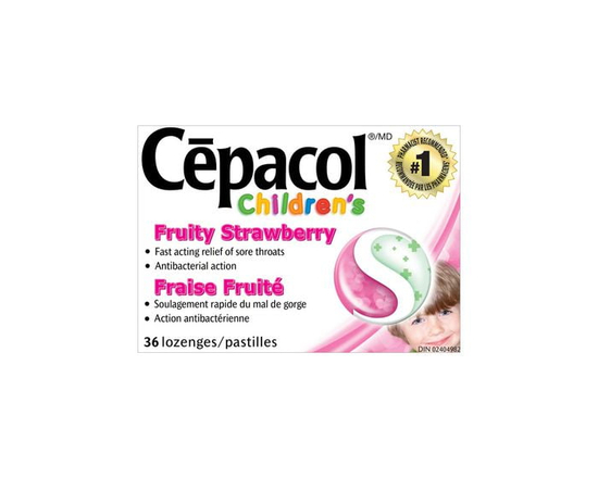 Cépacol enfants Fraise fruitée, pastilles contre le mal de gorge
