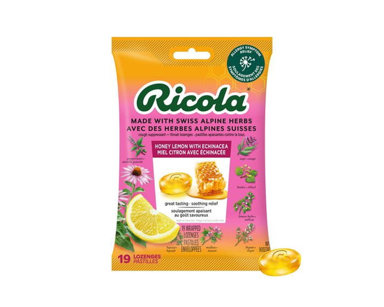 Ricola Honey Lemon with Echinacea Menthol Cough Drops