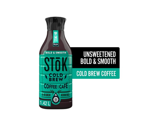Stok Café Infusé à Froid, Noir, Non Sucré - 1,42 L