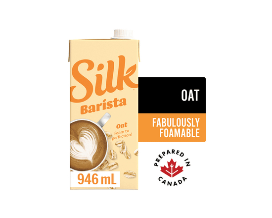Silk Oat Barista, Original Flavour, Plant Based Dairy Free Milk, Shelf Stable - 946 mL