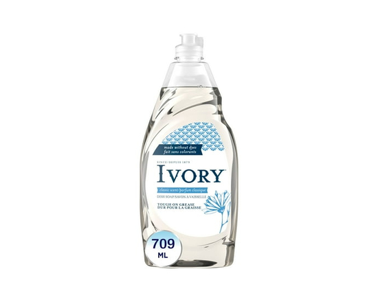 Ivory Classic Dish Soap, Dishwashing Liquid, Original 709ML - 24 Fl Oz (Pack of 1)