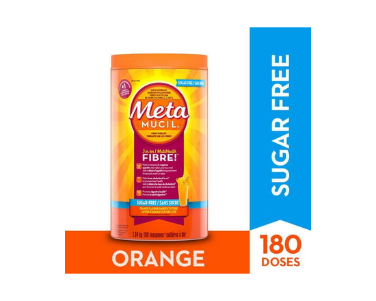 Fibres Metamucil MultiSanté 3 en 1 Supplément de fibres en poudre, sans sucre