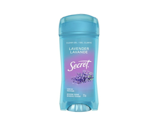 Secret Clear Gel Antiperspirant and Deodorant, Lavender Scent - 2.6 oz
