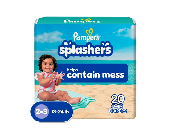 Pampers Splashers Maillots-Couches, Taille 4, Maillots-Couches Jetables pour Bébé - Taille 3