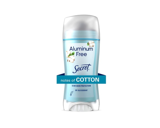 Secret Aluminum Free Deodorant for Women, Cotton, 68g - 68g