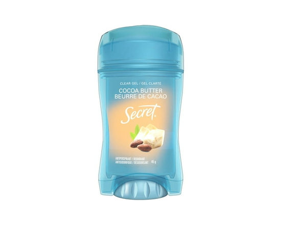 Antisudorifique et désodorisant gel clarté Secret, parfum Beurre de cacao - 3 oz