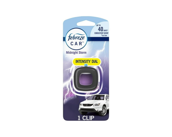 Assainisseur d’air pour voiture sous forme de pince pour bouche d’air Febreze Car, parfum Tempête orageuse - 1 Clip