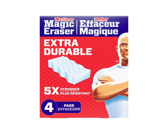 Éponge Effaceur magique M. Net, nettoyant tout usage, récurant nettoyant, Extra résistant, 4 u - 4