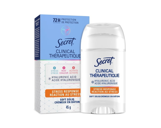 Antisudorifique et désodorisant Secret Thérapeutique crémeux en bâton, Réaction au stress - 1,6 oz