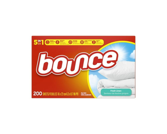 Bounce Fabric Softener Dryer Sheets, Fresh Linen, 200 count