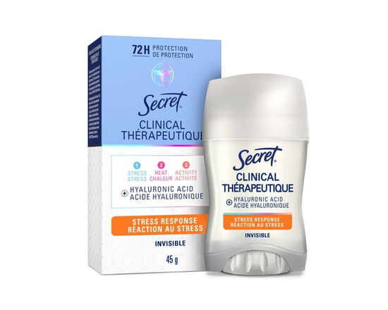 Secret Clinical Strength Invisible Solid Antiperspirant and Deodorant, Stress Response - 1.6 oz