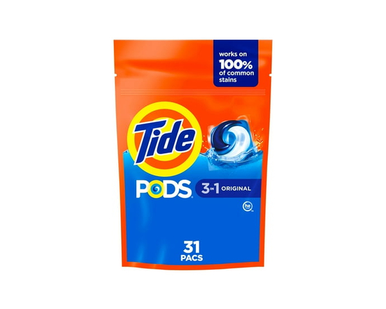 Tide Détergent à Lessive en Capsules, Parfum Original, Détachant 3 en 1, Anti-Odeurs, Protecteur de Couleurs, Capsules de Savon à Lessive Concentrées,