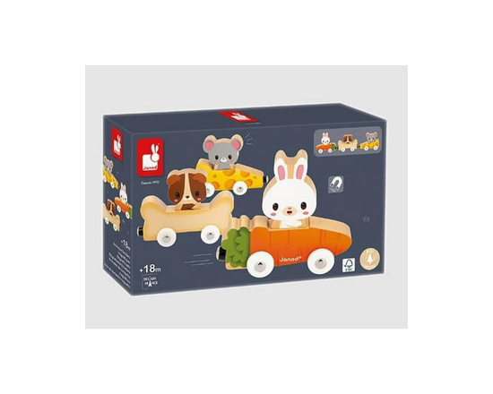 Janod - Farm: Magnetic Pets - Wood Toy - 18 months +