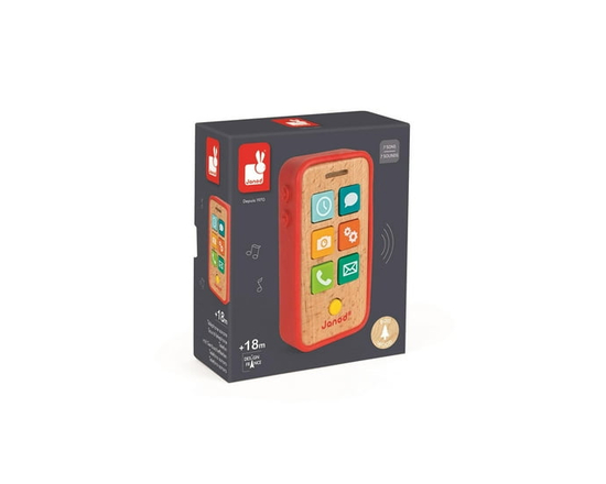 Janod • Sound Telephone • Music Toy for Toddlers and Kids • From 18 Months to 3 Years • J05334