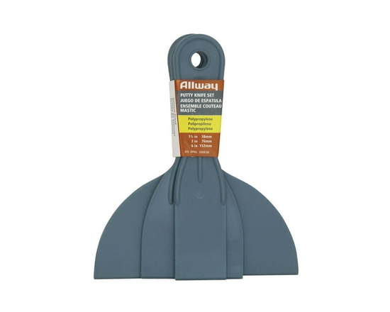Allway Polypropylene Putty Knives 3 pack - inches