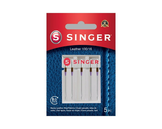 Aiguilles à coudre à la machine pour le cuir SINGER®, grosseur 100/16 - 5 unités