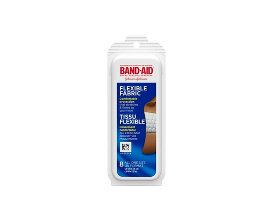 Band-Aid Brand Flexible Fabric Adhesive Bandages for Flexible Protection and Wound Care of Minor Cuts and Scrapes, Travel - One Size