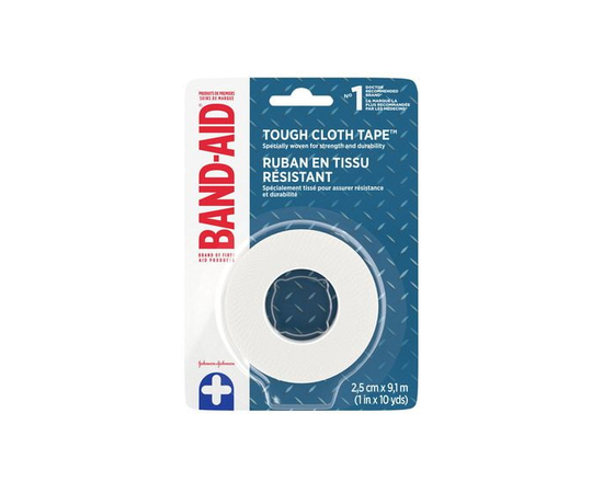 Band-Aid Brand Tough Cloth Tape(tm), Durable Tape for Securing Bandages and Wound Covers, 1 inch by 10 yards - One Size
