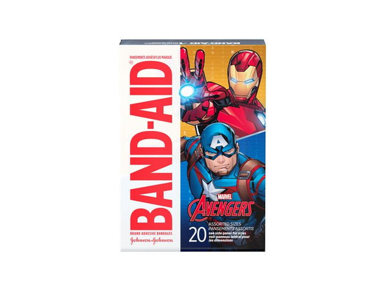 Band-Aid Adhesive Bandages for Kids, Marvel Avengers, 20 Assorted Bandages - 20 Count
