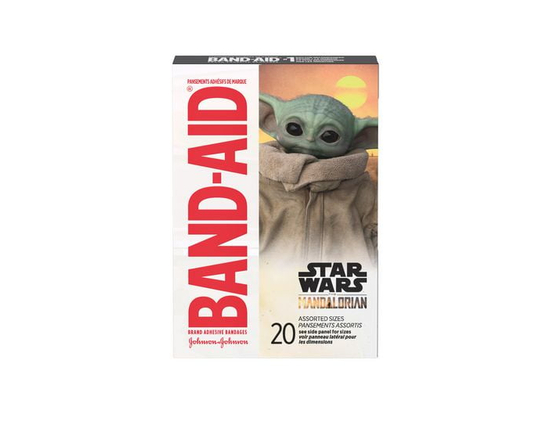Band-Aid Brand Adhesive Bandages; Star Wars The Mandalorian - Self Adhesive Wound Care Skin Dressing, Assorted Sizes, 20 Count - One Size