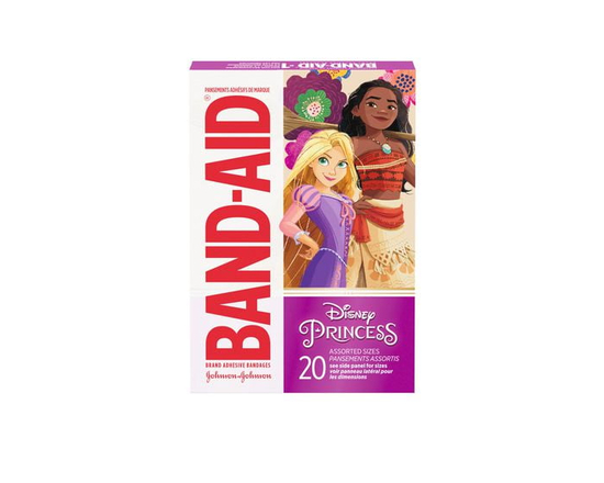 Band-Aid Disney Princess, Wound Care Dressing, Self Adhesive Kids Bandage, Sterile Doctor Recommended Cover, 2 Sizes, 20 Count - One Size