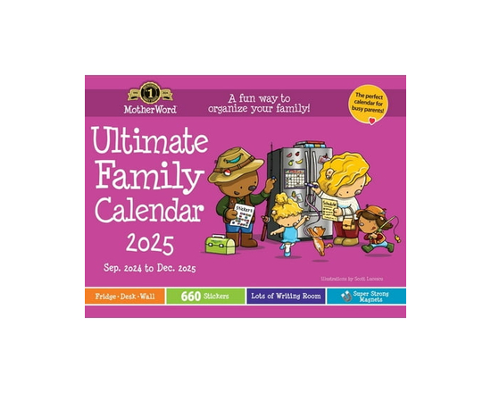 2025 Motherword Large Family Desk Calendar, English - 18" x 13.5"