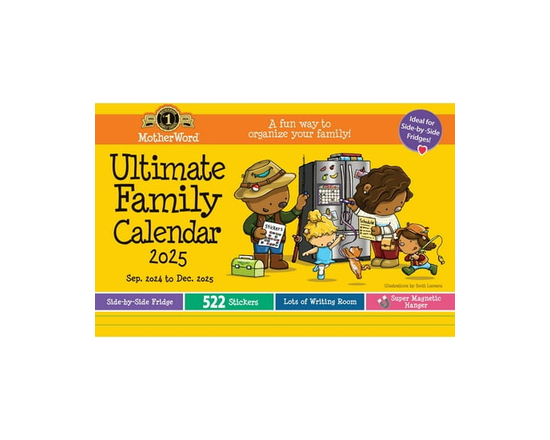 2025 Motherword Magnetic Fridge Calendar, English - 9 ½ x 15