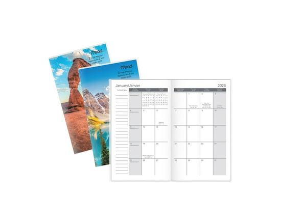 2026 Mead® Scenic 2-Year Pocket Planner - 6-1/4" x 3-3/4"