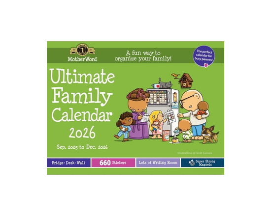 2026 MotherWord Ultimate Family, Large Desk/Wall Calendar, English - 18 X 13-1/2