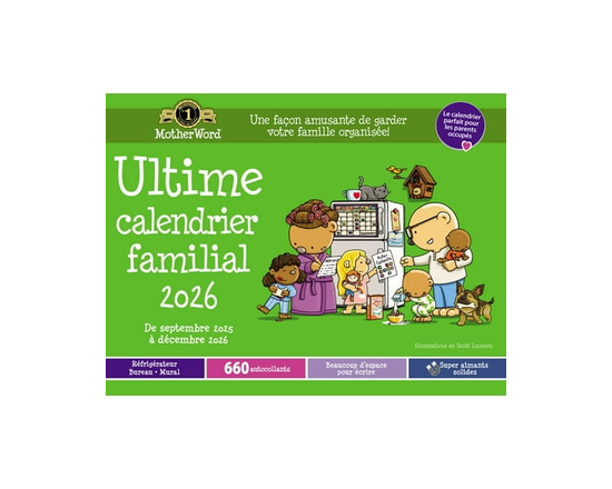 2026 Motherword Ultimate Family Large Desk/Wall Calendar, French - 18 X 13-1/2