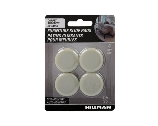 1-1/4" ROUND SLIDE GLIDES 4 PC - One Size