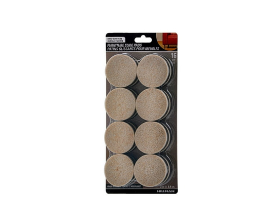 SLIDE GLIDES 2-1/2" ROUND 16PC - One Size